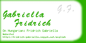 gabriella fridrich business card